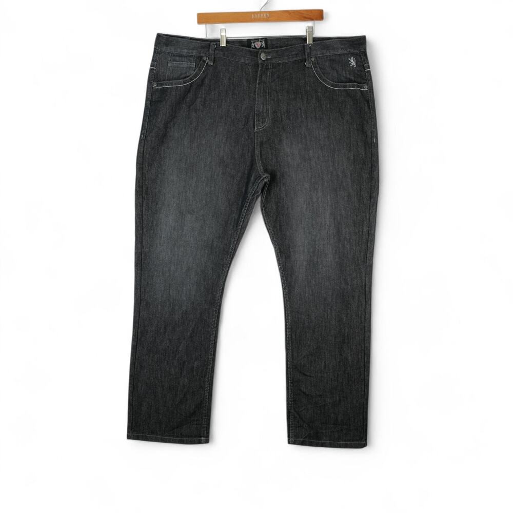 Lions Crest by English Laundry Jeans Mens 46x32‎ Black Denim Straight Western